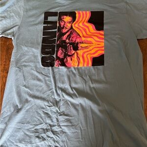 Star Wars Blue Short Sleeve Tee with Bold Lando Calrissian Graphic